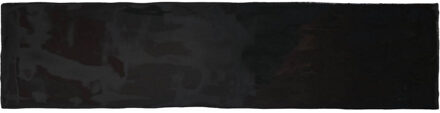 2m² - Wandtegels Colonial Black Glans - 7,5x30 cm