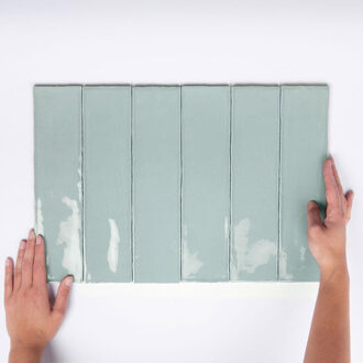 2m² - Wandtegels Colonial Jade Glans - 7,5x30 cm