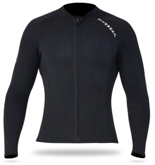 2mm Neoprene Men Women Diving Top with Front Zipper Wetsuits Jacket Long Sleeves Wetsuit Top for Snorkeling Scuba Diving Surfing Water Sports Swimming