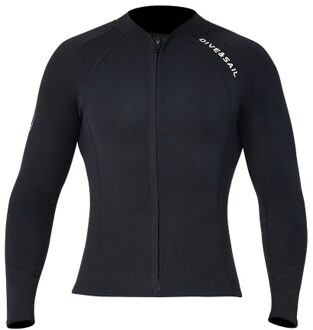 2mm Neoprene Men Women Diving Top with Front Zipper Wetsuits Jacket Long Sleeves Wetsuit Top for Snorkeling Scuba Diving Surfing Water Sports Swimming