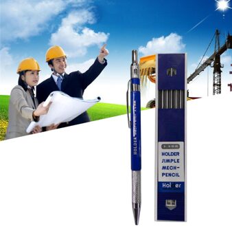 2mm Tekening Metalen Potlood with12pcs 2B Leidt School Briefpapier Praktische Tekening Apparaat Voor Technische Tekening Houtwerk