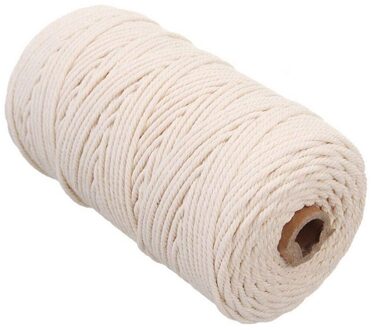 2Mm X 200M Macrame Katoenen Koord Voor Muur Opknoping Touw Strengen Beige Katoen Voor Muur Opknoping Plant Hangers handgemaakte Ambachten #45