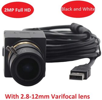 2MP Full Hd Webcam Cmos OV2710 Hoge Snelheid 30fps/60fps/120fps Zwart En Wit Monochroom 2.8-12mm Varifocale Lens Usb Camera Uvc 4mm CS lens