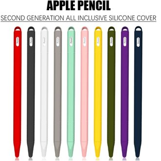 2nd Generatie Case Cap Tip Cover Zachte Siliconen Voor Apple Potlood Houder Tablet Touch Pen Stylus Pouch Sleeve Telefoon Accessoires donker blauw