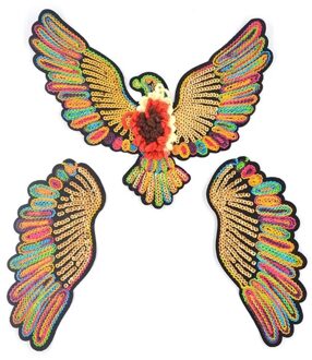 2Pack Pailletten Eagle Geborduurde Badge Ijzer Op Sew Op Patch Voor Kleding Jassen Jeans Rugzak Caps