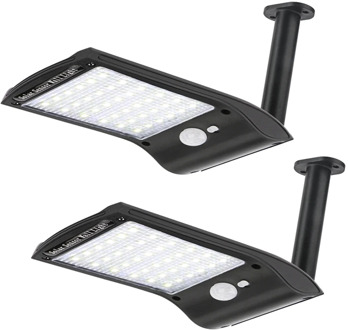 2Pack Solar Lights 36 LED IP65 Waterproof Outdoor Security Night Light,Wireless Wall Lamp for Garden, Fence, Gate Garage
