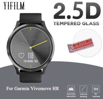 2Pack Voor Garmin Vivomove Hr 0.3Mm 2.5D 9H Gehard Glas Screen Protector Ultra Clear Krasbestendig Glas protector Voor Garmin