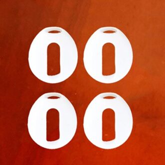 2Pairs 4Pcs Voor Airpods Oortelefoon Case Cover Siliconen Antislip Oorhaak Oordopjes Tips Caps Voor Iphone Oordopjes Earpods oordopjes wit