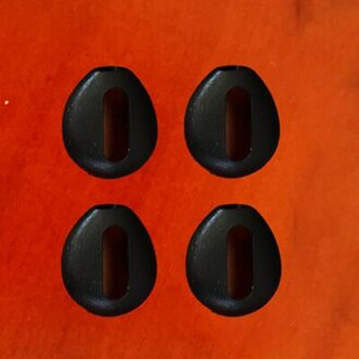 2Pairs 4Pcs Voor Airpods Oortelefoon Case Cover Siliconen Antislip Oorhaak Oordopjes Tips Caps Voor Iphone Oordopjes Earpods oordopjes zwart