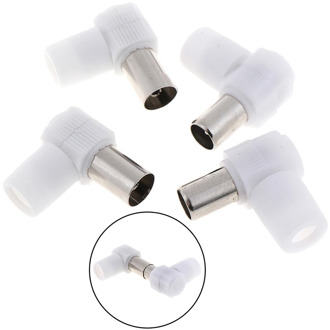 2pairs 90 Degrees Male And Female TV Plug Jack For Antennas TV RF Coaxial Male Plugs Adapter Right Angle Antennas Connectors