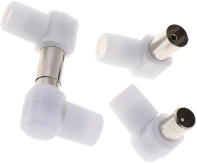 2pairs 90 Degrees TV Plug Jack For Antennas Male And Female TV RF Coaxial Male Plugs Adapter Right Angle Antennas Connectors