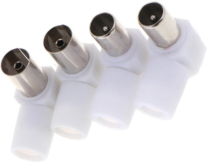 2pairs 90 Degrees TV Plug Jack For Antennas Male And Female TV RF Coaxial Male Plugs Adapter Right Angle Antennas Connectors