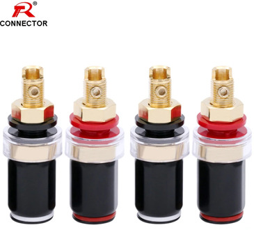 2Pairs Music Enthusiast Binding Post Speaker terminal 50mm, Pure copper gold-plated terminal, Power amplifier audio terminal