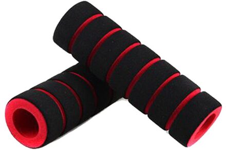 2Pc/1 Paar Bike Racing Fiets Motorfiets Handle Bar Foam Spons Grip Cover Antislip Soft Stuur bike Bar #60 rood