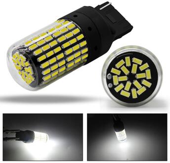 2Pc 3 Kleuren Canbus P21w T20 Led W21W W21/5W 7440 T443 Led 1156 BA15S P21W Lampen 3014 144smd Voor Richtingaanwijzer Geen Flash Led Lamp 7440 wit
