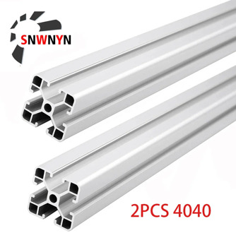 2PC 4040 Aluminum Profile European Standard Anodized Extrusion 100mm-2000mm Length Linear Rail 300 600 800mm For CNC 3D Printer