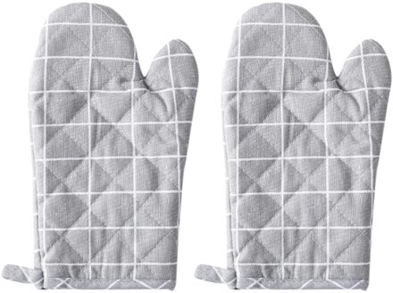 2Pc Bbq Handschoen Antislip Magnetron Keuken Extreme Hittebestendige Voor Koken Bakken, grill Ovenwanten Handschoenen Top Selling donker grijs