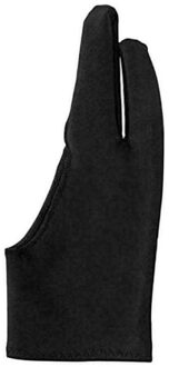 2Pc Black 2 Vinger Schilderen Anti-Fouling Handschoen Voor Rechts Kunstenaar Schilderij Olie Hand Tekening Tablet Supply grafische Schets V5F1