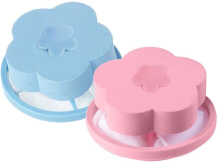 2Pc Bloemvorm Wasmachine Lint Filter Bag Drijvende Huisdier Bont Catcher Filtering Ontharing Apparaat Wol Schoonmaakproducten