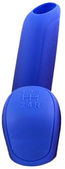 2Pc Car Auto Manual Siliconen Shift Gear Hoofd Knop Cover Handrem Handrem Covers Mouwen Case Skin Protector Auto styling blauw
