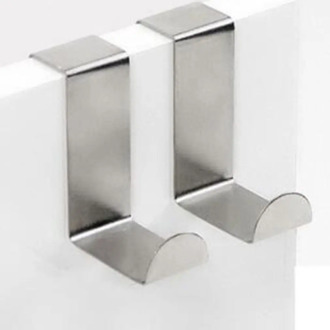 2PC Door Hook Stainless Kitchen Cabinet Clothes Hanger