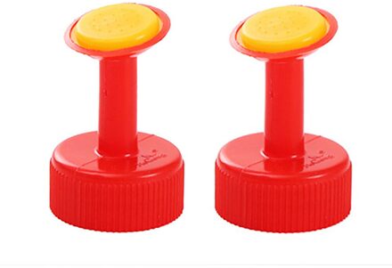 2Pc Fles Top Drenken Tuin Plant Sprinkler Water Zaad Zaailingen Irrigatie Soft Drink Fles Water Kan Top Waterer Apparatuur rood