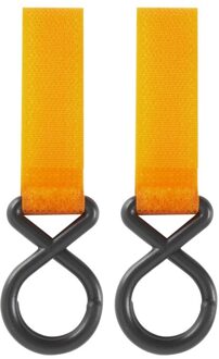 2Pc Kinderwagen Accessoires Multifunctionele Kinderwagen Haak Winkelen Kinderwagen Haak Prop Hanger Handige Haak geel