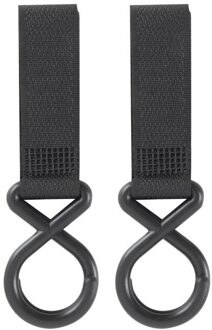 2Pc Kinderwagen Accessoires Multifunctionele Kinderwagen Haak Winkelen Kinderwagen Haak Prop Hanger Handige Haak zwart