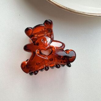 2Pc Koreaanse Kawaii Beer Haar Clip Klauw Klem Voor Vrouwen Meisjes Kids Haarspeld Krab Hoofdband Haar Washface Accessoires hoofddeksels 2PCbrown