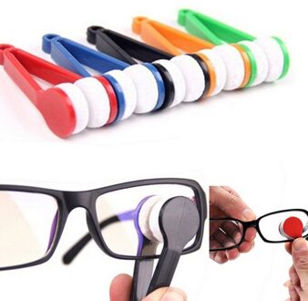 2Pc Mini Microvezel Bril Cleaner Microvezel Brillen Zonnebrillen Lenzenvloeistof Clean Wipe Gereedschap Poetsdoeken