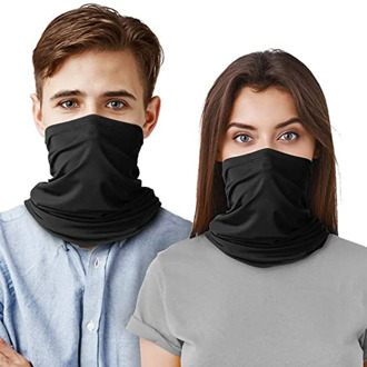 2PC multi-purpose protective headscarf bib headband neckband adult protection PM 2.5 dustproof safety filter washable face mask