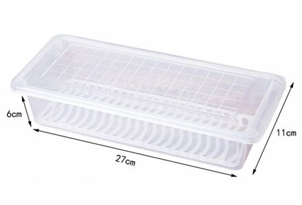 2Pc Opbergbakken Koelkast Opbergdoos Voedsel Opslag Containers Met Deksel Voor Keuken Koelkast Kast Vriezer Desk Organizer # y5