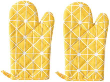 2Pc Oven Handschoenen Grill Handschoenen Gladde Koken Handschoenen Voor Koken Bakken Grillen Oven Dikke Warmte Isolatie Handschoenen Gladde YE