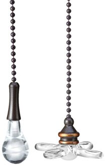 2Pc Plafond Ventilator Lamp Trekt Chain Extender Home Decor Metalen Verlichting Accessoires Kroonluchter Rits Connector Thuis Bruiloft