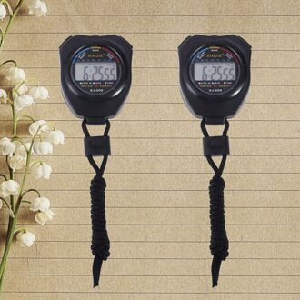 2Pc Professionele Chronograaf Digital Timer Sport Stopwatch Professionele Handheld Digitale Stopwatch Chronograaf Counter W