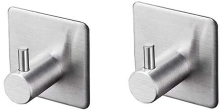 2Pc Rvs Lijm Haken Muur Haak Antislip Zware Muur Haken Hanger Waterdicht Stok Op Haken keuken Accessoires