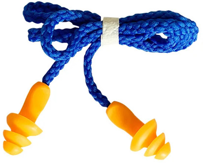 2pc Silicone Corded Ear Plugs with rope Soft comfort reduction Noise Proof Earplug Protective Hearing for sleep Working Swimming