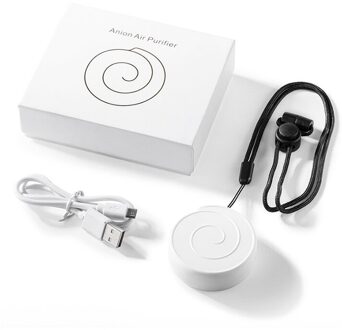 2Pc Usb Draagbare Draagbare Luchtreiniger Persoonlijke Mini Ketting Negatieve Ionen Luchtverfrisser Geen Straling Laag Geluidsniveau