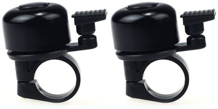 2Pc Veiligheid Fietsen Fiets Bell Stuur Metalen Ring Zwarte Fietsbel Hoorn Geluid Waarschuwing Alarm Rijden Accessoires Beschermende Bell