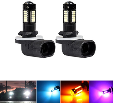 2PC White 30-SMD 4014 880 881 889 H27 LED Replacement Bulbs For Car Fog Lights,car DRL Lamps,12V Car led,yellow/ICE BLUE