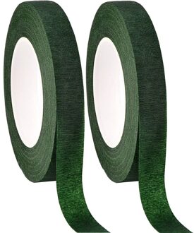 2Pc Zelfklevende Boeket Bloemen Stem Tape 30Yard 12Mm Kunstmatige Bloem Meeldraden Wikkelen Bloemist Groen Tapes diy Bloem Levert style2