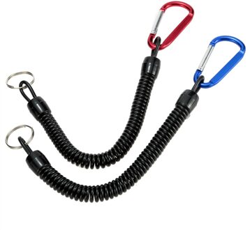 2Pcs 1.4M Opgerolde Fish Gemiste Touw Fish Pole Rod Protector Elastische Touw Lijn Visgerei Medeplichtige