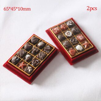 2Pcs 1:6 1:12 Poppenhuis Mini Hars Chocolade Model Play Keuken Eten Speelgoed Voor Huis Pop Accessoires zwart