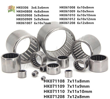 2Pcs/10Pcs HK0306 HK0408 HK0508 HK0509 HK0607 HK0608 HK0609 HK0610 HK0612 HK0708 HK0709 Drwan Cup Caged Needle Roller Bearing