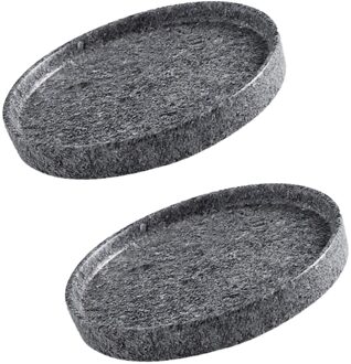 2Pcs 11.5X11.5X1.5Cm Bloempot Lekbak Keramische Cement Bloempot Base Tray Voor Tuin Balkon (Grijs) grijs 1