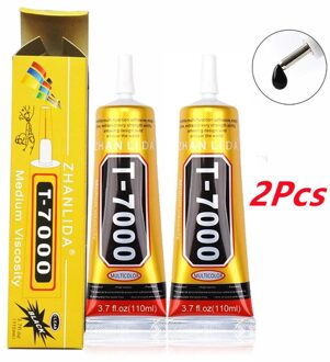 2Pcs 110Ml T7000 Lijmen Multipurpose Lijmen Super Lijmen Zwarte Vloeibare Epoxy Lijmen Voor Diy Ambachten Glas Telefoon Case metalen Stof
