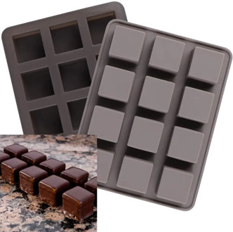 2Pcs 12 Grids Baking Mold Square Silicone Non-Stick Cake Chocolate Dessert DIY Baking  Mold reposteria y pasteleria accesorios