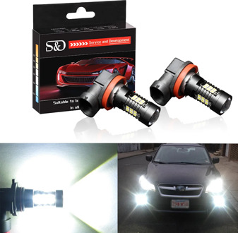 2pcs 1200Lm H11 H8 LED Car Lights LED Bulbs 9005 HB3 9006 HB4 White Daytime Running Lights DRL Fog Light 6000K 12V Driving Lamp