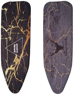 2Pcs 140X50CM Fabric Marbling Ironing Board Cover Protective Press Iron Folding for Ironing Cloth Guard Protect - 4 & 5