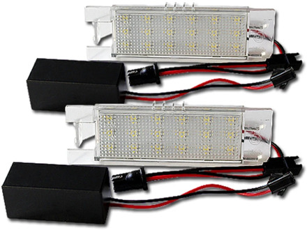 2Pcs 18 LED Number License Plate Light For Opel Zafira B Vectra C Corsa C/D Insigina Astra J/H Adam Meriva Canbus Error Free